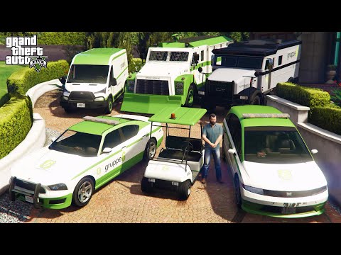 GTA 5 - Stealing Los Santos Gruppe Sechs Security Vehicles with Michael! | (Real Life Cars) #102