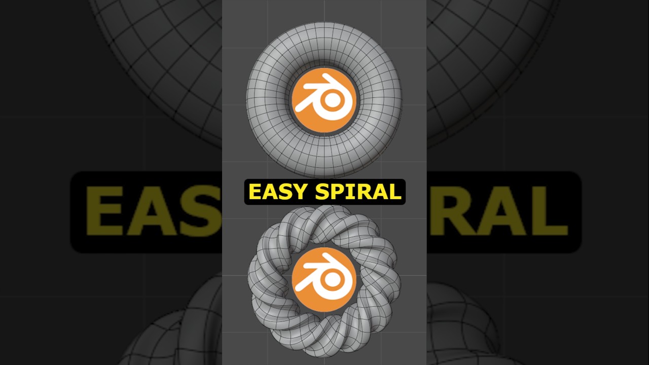 Fast Complex Spiral EASY Way - Blender #3d #blender #3dmodeling