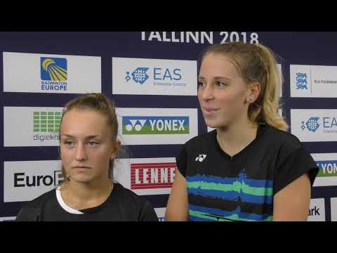 Victoria Korobova ja Karina Kapanen- Juunioride EM 2018 17.koht