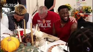 Kevin Hart TROLLS Roll Tide Willie AT DINNER with Kai Cenat and Druski SO FUNNY MUST WATCH!😂😂