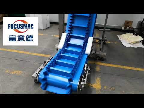 Inclined Blue PU Easy-to -clean Belt Conveyor