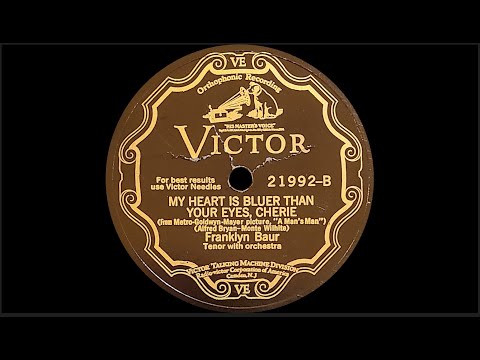 “My Heart Is Bluer Than Your Eyes, Cherie” by Franklyn  Baur 1929