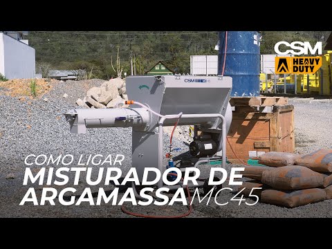 Argamassadeira 45 Litros 220V Trifásico CSM-MC-45 - Vídeo
