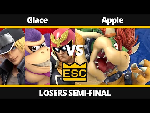 ESC 18 Losers Semi-Final - Glace (Captain Falcon, Donkey Kong, Terry) Vs. Apple (Bowser) SSBU Local