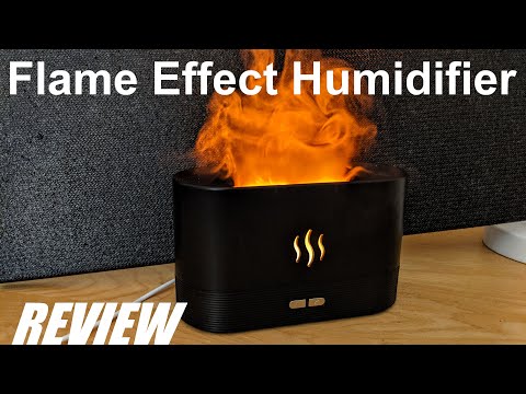REVIEW: Flame Humidifier Aroma Essential Oil Diffuser - Flame Effect LED Light?!