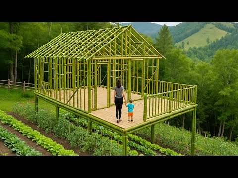 Single mother builds bamboo house, REVIVED abandoned land into farm providing clean food