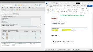 SAP Material Master Field Selection | SAP MM | SAP Material Master Field Selection Configuration