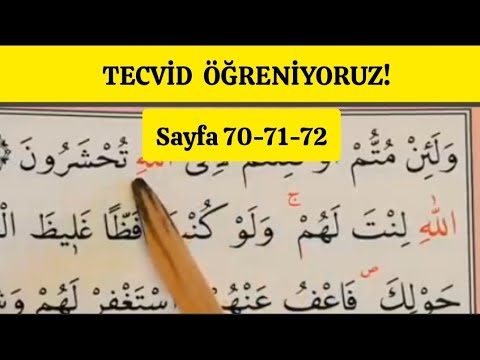 Kur'an-ı Kerim yeni öğrenenler / Sayfa 70-71-72