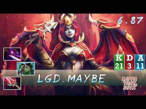 Maybe / LGD Maybe Playing Queen of Pain QOP 8.6k MMR, New Patch 6.87