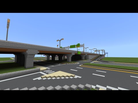 Minecraft: Freeway Construction - Episode 3 - Intersection complete! (Speed Build)