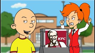 Caillou Changes the Schools Name to KFC / Grounded