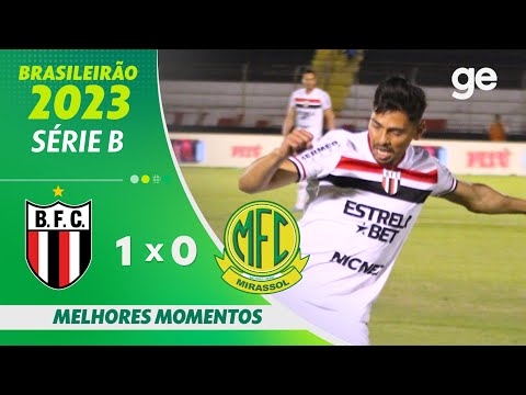 Gols e lances de Botafogo-SP x Mirassol
