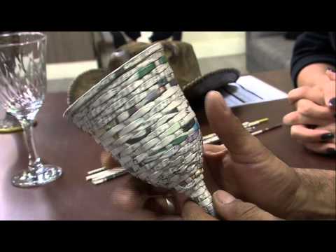 Mulher.com 04/06/2015 José Paulo Silva - Revestimento taça jornal trançado Parte 2/2