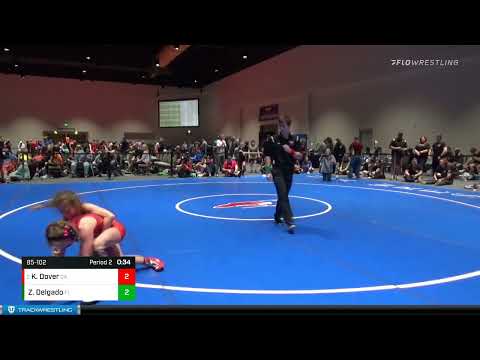 85-102 Lbs Round 2 - Kara-Lynn Dover, GA Vs Zoe Delgado, FL Fdc8