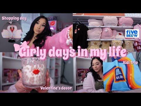 VLOG ♡: shopping day, valentines finds, new hobbies, Aldi trip & grocery haul 
