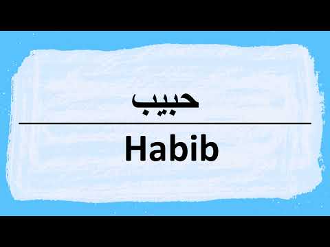 How to pronounce Habib حبيب