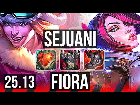 SEJUANI vs FIORA (TOP) | 900+ games, Godlike | KR Master | 25.13