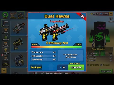 Pixel Gun 3D - Dual Hawks [Gameplay]