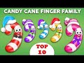 The Finger Family Candy Cane Family Nursery Rhyme Candy Cane Finger Family Songs