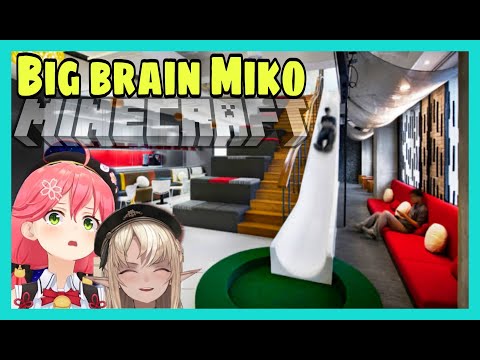 Shiranui Flare Laughed At Miko's Craziest Idea For Her Office | Minecraft  | Minecraft [Hololive]