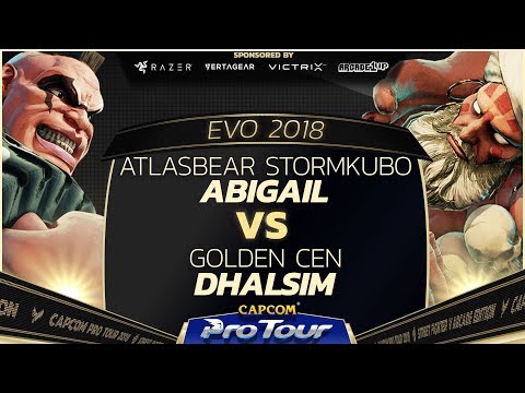 AtlasBear stormKUBO (Abigail) vs Golden Cen (Dhalsim) - EVO 2018 - Pools - SFV - CPT 2018