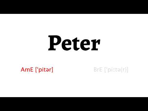 How to Pronounce peter in American English and British English