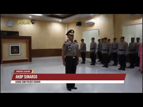 UPACARA KENAIKAN PANGKAT PENGABDIAN AKBP SUNARSO POLRES SRAGEN