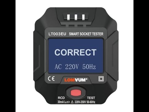 LOMVUM Socket Tester Large Backlit Screen Voltage Detector