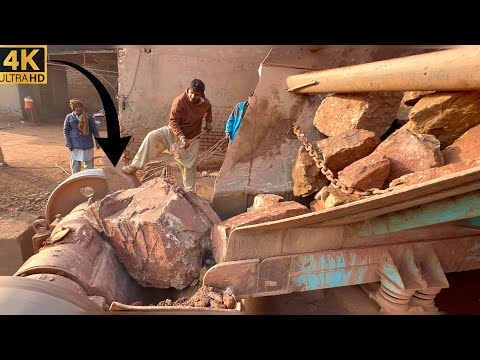 Big Rock Jaw Crusher Machine in Action | Powerful Stone Crushing ASMR Sounds