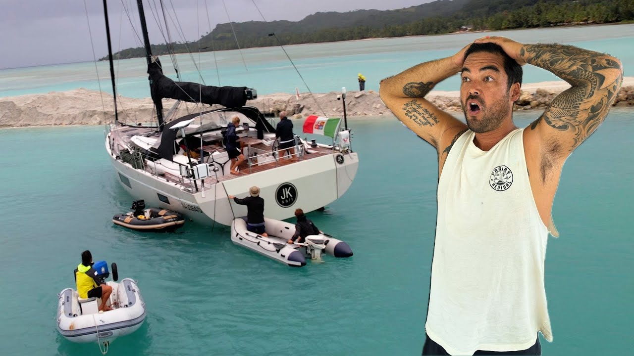 SHOCKING MOMENT HUGE YACHT RUNS AGROUND ON A REEF 😲👀 -  (Episode 245)