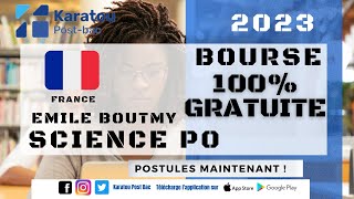 Bourses d'Étude Emile BOUTMY 2023- 2024 Entièrement Gratuite - Etude en France à Science Po