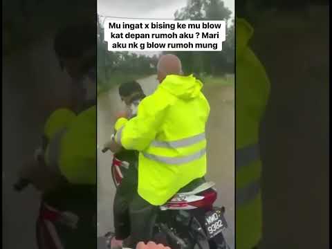 ekzos bukan main kuat.pastu rem2 kawasan Rumah orang