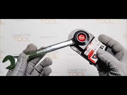 Ключ ріжково-накидний YATO з тріщаткою : CrV, М= 15 мм, L= 200 мм [10/50/100]