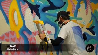 Graffiti à La Seine Musicale avec Bebar & Yakes