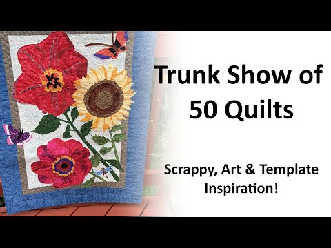 Trunk Show of 50 Quilts   Scrappy, Art & Template Inspiration