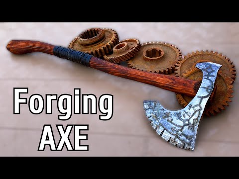 Forging Kratos' AXE - God of War out of Rusty Engine gear