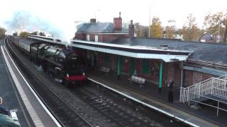 preview picture of video 'The Cathedrals Express Leominster 23rd November 2013  70000 Britannia'