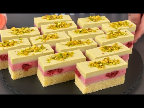 PISTACHIO RASPBERRY MOUSSE CAKE ❤️ - Try It Once and You'll Fall in Love
