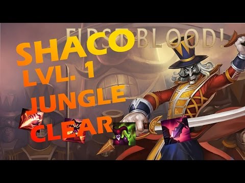 How To Clear The Jungle Level 1 With Shaco (Invade) ❖ Season 7 ❖ League Of Legends