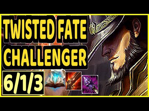 EVROT (TWISTED FATE) - 6/1/3 KDA MID CHALLENGER GAMEPLAY - BR
