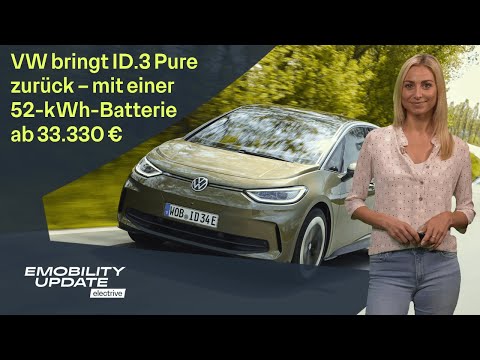 VW ID.3 Pure Comeback / Ladesäulen-Pflicht an Tankstellen / Cadillac E-SUV Optiq - eMobility Update
