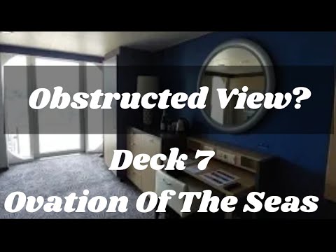 Thumbnail for Ovation Of The Seas Deck 7 Balcony Room 7668 Tour. Is The View Obstructed?