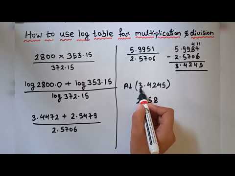 How to use log table for multiplication and division