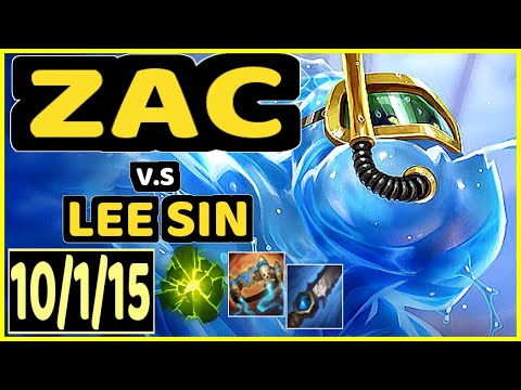 LAMABEAR (ZAC) vs LEE SIN - 10/1/15 KDA JUNGLE GAMEPLAY - EUW Ranked GRANDMASTER
