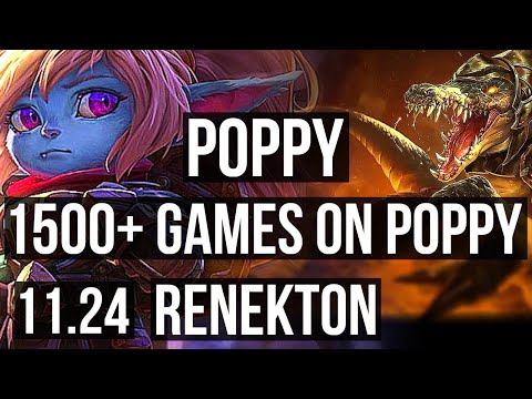 POPPY vs RENEKTON (TOP) | 5.1M mastery, 1500+ games, 3/3/15 | KR Diamond | 11.24