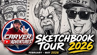 2026 Sketchbook Tour | Ink Art, Monsters & More - @justinscarred @TheCarpetbagger 