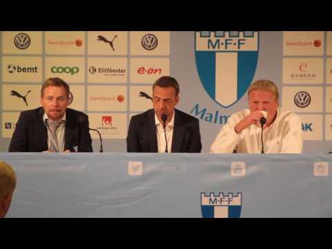 Presskonferens efter segermatchen mot IFK Göteborg