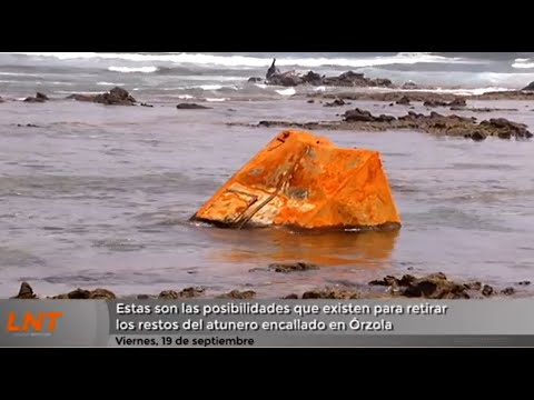 Estas son las posibilidades para retirar los restos del atunero de Órzola