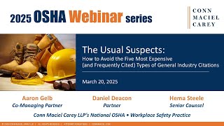 The Usual Suspects: How to Avoid the 5 Most Expensive & Frequently Cited General Industry Citations