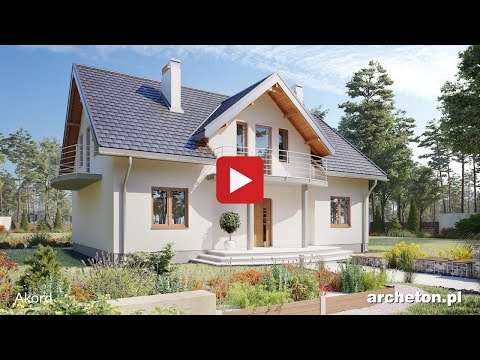 Projekt domu Akord - archeton.pl - z użytkowym poddaszem 183,2 m2